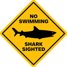 Warning Symbol Sign There Is A Shark