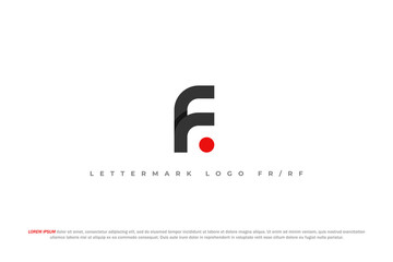 Wall Mural - logo letter f  and r japanese flag