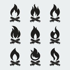 firewood logo line art design