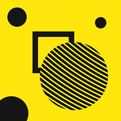 Wall Mural - minimal geometric vector design template. minimalistic shapes.