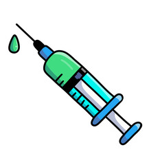 Wall Mural - syringe with drop