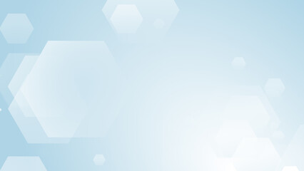 Wall Mural - abstract hexagon geometric white blue pattern medical background.