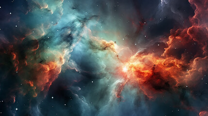 galaxy cosmos abstract multicolored background. Generative AI