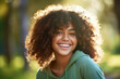 © Ty - Close-up portrait photography highlighting the radiant smile and natural beauty of a happy individual. Generative AI