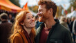© Robert - redhead couple at the fall festival