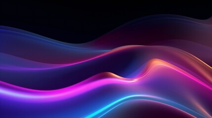 Fototapete - A vibrant wave of light against a dark backdrop