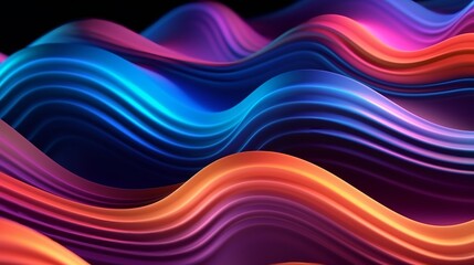 Aufkleber - A colorful abstract background with flowing wavy lines