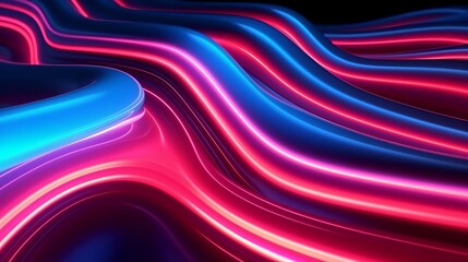 Aufkleber - A vibrant abstract background with flowing waves of colors