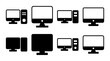 © OLIVEIA - Computer icon set illustration. computer monitor sign and symbol