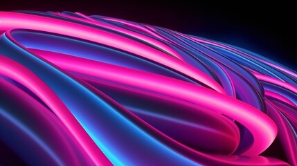 Poster - Abstract pink and blue lines in a dynamic pattern
