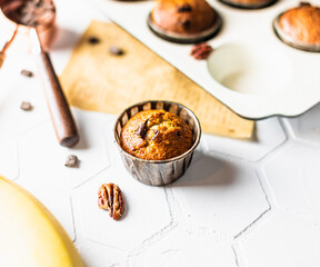 Chocolate banana muffins