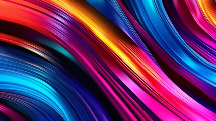 Aufkleber - A vibrant and abstract background with flowing lines and bold colors