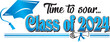 Class of 2024 Time to Soar Banner Blue