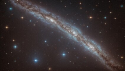 Wall Mural - A Scene Of A Dynamically Composed Image Of A Spiral Galaxy AI Generative