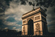 The Arc de Triomphe under Dramatic Skies - Paris, France