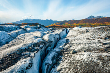 Wall Mural - Matanuska Glacier near Glenn Highway in Alaska.