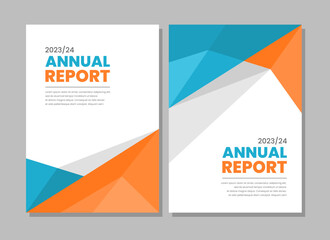Wall Mural - Flat design annual report business cover collection