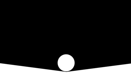 Wall Mural - white circle animation in black background