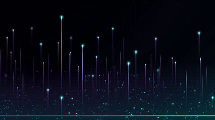 Wall Mural - lines going up lines cybersecurity background technology concept.