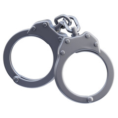 Police Handcuffs 3D Illustration