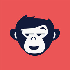 Sticker - Glanced monkey head logo 