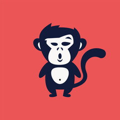 Sticker - O mouth monkey full body logo