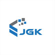 © Abdullah - JGK letter technology logo design on black background. JGK creative initials letter IT logo concept. JGK letter design.
