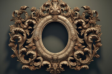 Wall Mural - Abstract dark gothic ornate frame, ai generated