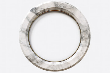 Sticker - White round marble frame