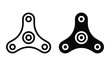 Fidget spinner icon with outline and glyph style.
