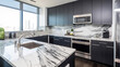 © Robert Kneschke - Modern kitchen with marble countertop and stainless steel