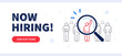 © MooseD - Now hiring: career employment hiring job recruitment post with editable human icon