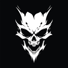 Skull Logo For Esport. Skull T-shirt Design. Skull Logo. Skull Sticker