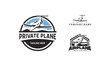 © Lucky Graphic's - Set of Airplane Transport label Logo, Aircraft, airplane, Private Plane logo or icon
