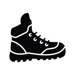 an editable vector design of hiking boot, premium icon of hiking shoe