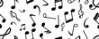© Sutana - black white notes music seamless pattern