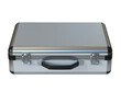 Metallic suitcase briefcase 3d rendering