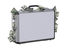 Briefcase Full Of Money 3d Rendering
