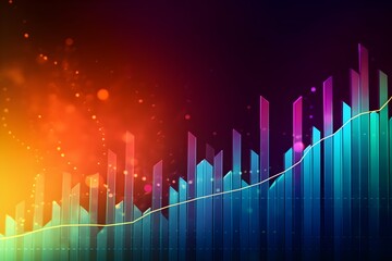 An image depicting a digital line chart showcasing an upward trend on a bright, futuristic background, representing optimism in the stock market.