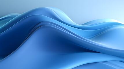 Wall Mural - Digital blue and white fantasy wave curve abstract graphic poster web page PPT background