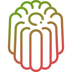 Poster - canele gradient line icon