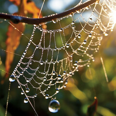 spider web with dew drops4