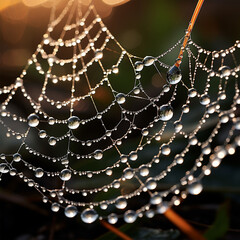 spider web with dew drops3