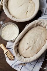 Making homemade artisan sourdough bread