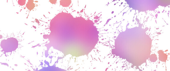 Wall Mural - pink gradient paint splashes on transparent background