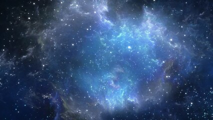 Wall Mural - journey through blue luminous galaxies. exploring the vast cosmos. investigating milky way and unive