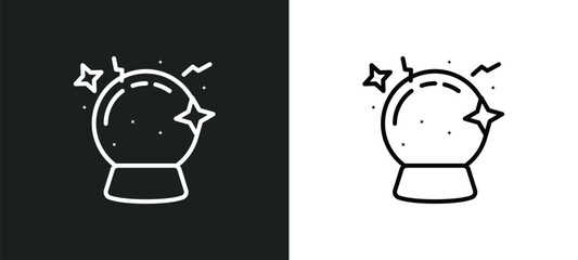Wall Mural - future line icon in white and black colors. future flat vector icon from future collection for web, 