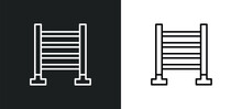 Trellis Line Icon In White And Black Colors. Trellis Flat Vector Icon From Trellis Collection For Web, Mobile Apps And Ui.