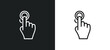 pressing line icon in white and black colors. pressing flat vector icon from pressing collection for web, mobile apps and ui.
