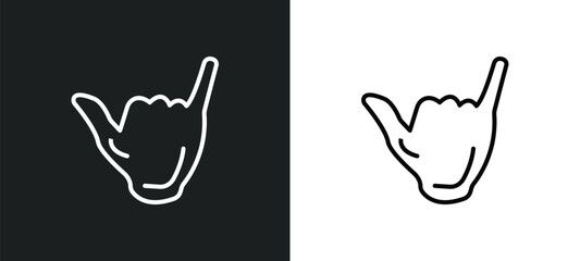 Wall Mural - surfing line icon in white and black colors. surfing flat vector icon from surfing collection for we